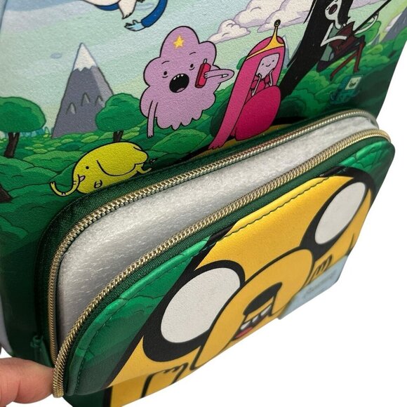 NWT Loungefly Cartoon Network Adventure Time Characters Mini Blue Backpack - Picture 9 of 13